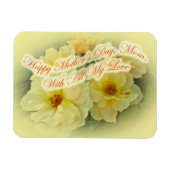 Fröhlicher Muttertag - Gelbe Rosen Magnet (Horizontal)