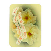 Fröhlicher Muttertag - Gelbe Rosen Magnet (Vertikal)