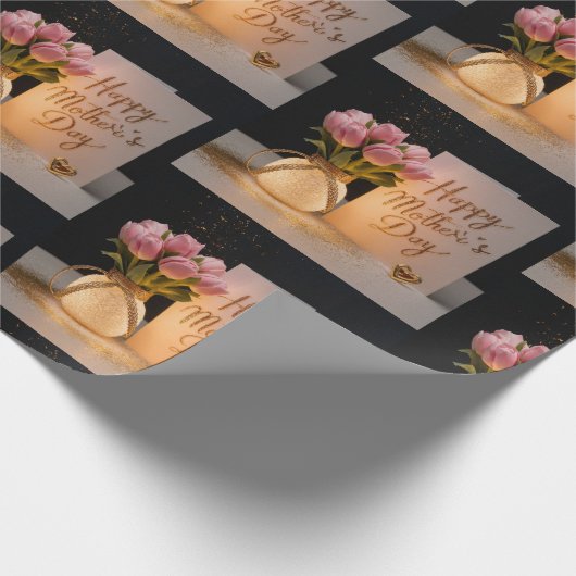 Fröhlicher Muttertag Geschenkpapier (Ecke)