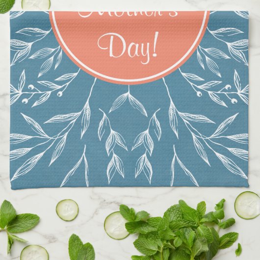 Fröhlicher Muttertag Geschirrtuch (Gefaltet)