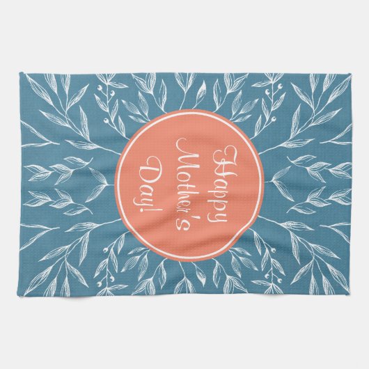 Fröhlicher Muttertag Geschirrtuch (Horizontal)