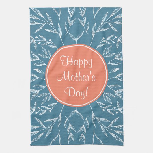 Fröhlicher Muttertag Geschirrtuch (Vertikal)