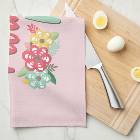 Fröhlicher Muttertag Geschirrtuch (Viertel Falte)