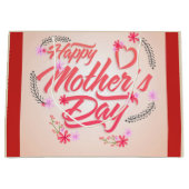Fröhlicher Muttertag Große Geschenktüte (Vorderseite)