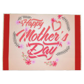 Fröhlicher Muttertag Große Geschenktüte (Rückseite)