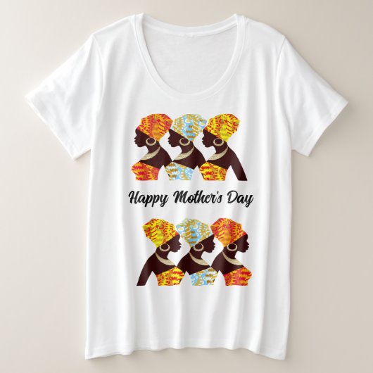 Fröhlicher Muttertag Große Größe T-Shirt (Design vorne)
