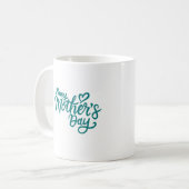 Fröhlicher Muttertag grün Kaffeetasse (Vorderseite Links)