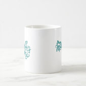 Fröhlicher Muttertag grün Kaffeetasse (Mittel)