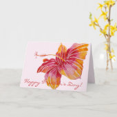 Fröhlicher Muttertag | Hawaiianische Floral Karte (Gelbe Blume)