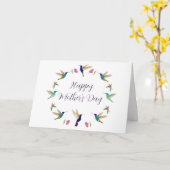 Fröhlicher Muttertag Hummingbird Karte (Gelbe Blume)