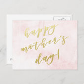 Fröhlicher Muttertag | Imitate Gold Script Postkarte (Vorne/Hinten)