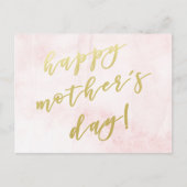 Fröhlicher Muttertag | Imitate Gold Script Postkarte (Vorderseite)