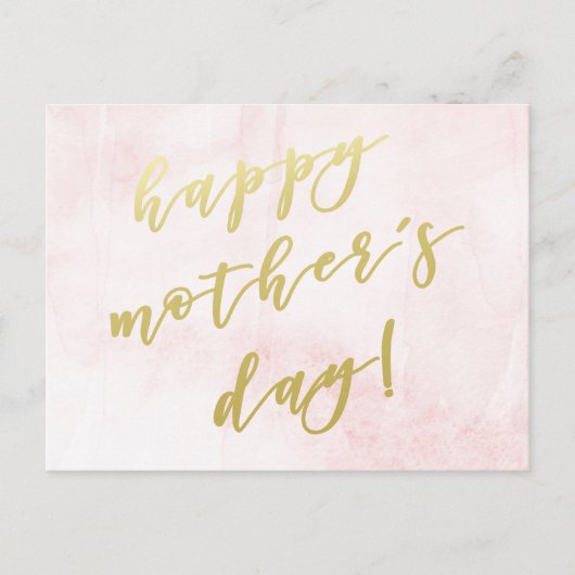 Fröhlicher Muttertag | Imitate Gold Script Postkarte (Vorderseite)