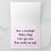 Fröhlicher Muttertag Karte (Innenseite)