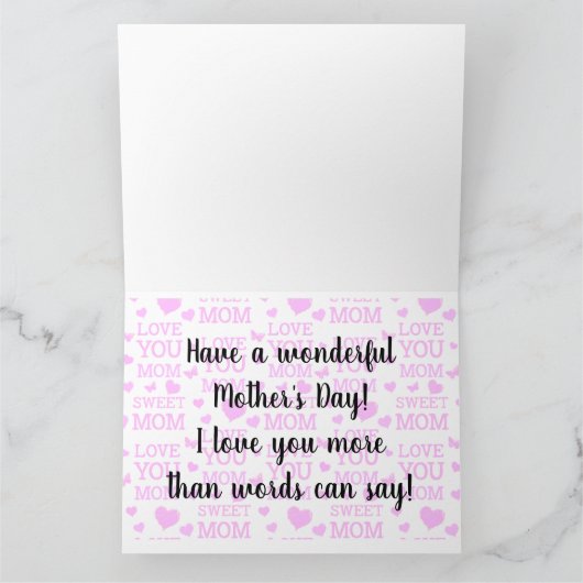 Fröhlicher Muttertag Karte (Innenseite)