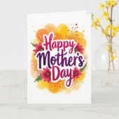 Fröhlicher Muttertag Karte (Gelbe Blume)