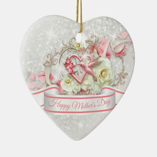 Fröhlicher Muttertag Keramik Ornament (Rechts)