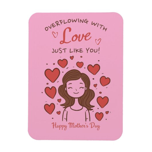 Fröhlicher Muttertag Magnet (Vertikal)