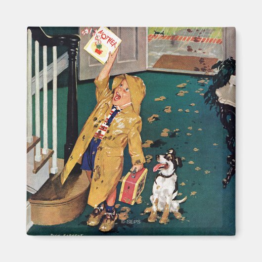 Fröhlicher Muttertag Magnet (Vorne)