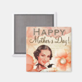 Fröhlicher Muttertag Magnet (Vorderseite/Rückseite)