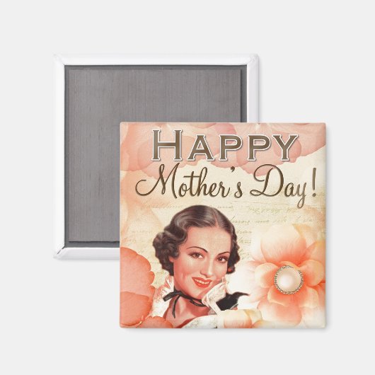 Fröhlicher Muttertag Magnet (Vorderseite/Rückseite)