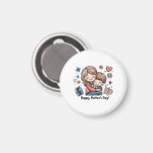 Fröhlicher Muttertag Magnet (Vorderseite/Rückseite)