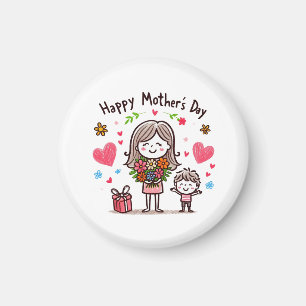 Fröhlicher Muttertag Magnet