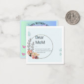 Fröhlicher Muttertag, Mama Mitteilungskarte (Vorderseite/Rückseite Beispiel)