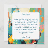 Fröhlicher Muttertag | Mama und drei Kinder Karte (Rückseite)