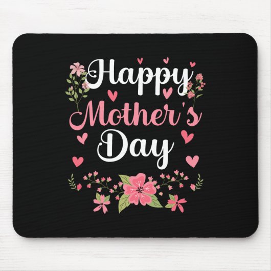 Fröhlicher Muttertag Mami Niedliche Blumenfrauen f Mousepad (Vorne)