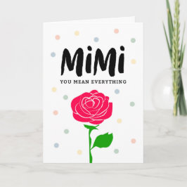 Fröhlicher Muttertag, Mimi, du hast alles Gemein Karte
