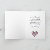 Fröhlicher Muttertag mit Folklore Herz, benutzerde Karte (Innenseite)