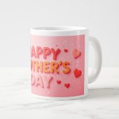 Fröhlicher Muttertag mit Herz Jumbo-Tasse (Vorderseite Rechts)