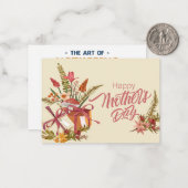 Fröhlicher Muttertag, mit Liebe Mitteilungskarte (Vorderseite/Rückseite Beispiel)