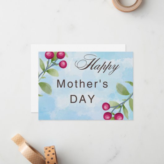 Fröhlicher Muttertag Mitteilungskarte (Vorderseite/Rückseite Beispiel)