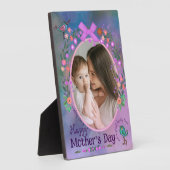 Fröhlicher Muttertag | Mutter & Baby Foto Card Fotoplatte (Seite)