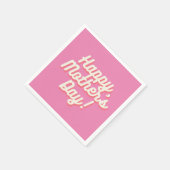 Fröhlicher Muttertag Napkins Rosa Serviette (Ecke)