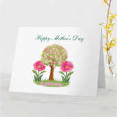 Fröhlicher Muttertag, Naturdesign Karte (Gelbe Blume)