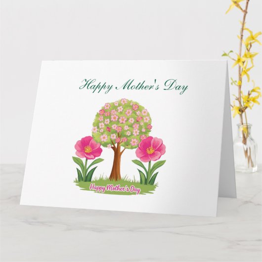 Fröhlicher Muttertag, Naturdesign Karte (Gelbe Blume)