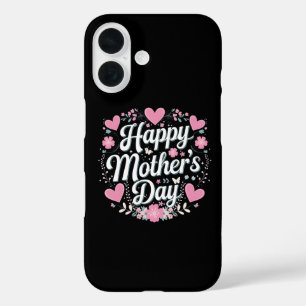 Fröhlicher Muttertag Niedliche Mama der Blüte Oma iPhone 16 Hülle
