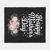 Fröhlicher Muttertag Niedliche Mama der Blüte Oma Fleecedecke (Vorderseite (Horizontal))