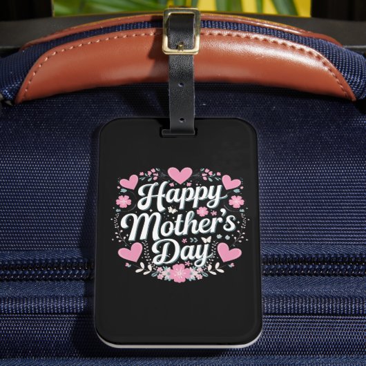 Fröhlicher Muttertag Niedliche Mama der Blüte Oma Gepäckanhänger (Vorderseite Insitu 2)