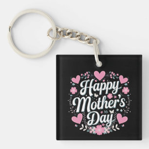 Fröhlicher Muttertag Niedliche Mama der Blüte Oma Schlüsselanhänger