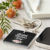 Fröhlicher Muttertag Niedliche Mama der Blüte Oma  Schlüsselanhänger (Vorderseite rechts)