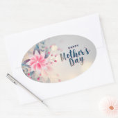 Fröhlicher Muttertag Ovaler Aufkleber (Umschlag)