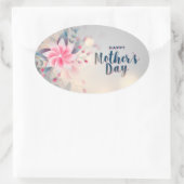 Fröhlicher Muttertag Ovaler Aufkleber (Tasche)