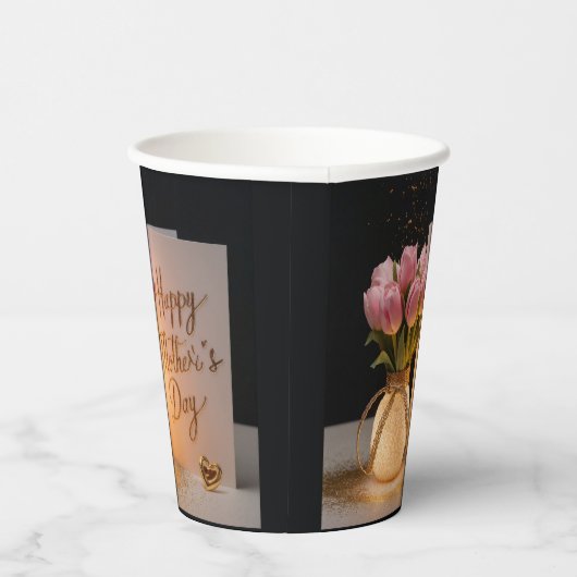 Fröhlicher Muttertag Pappbecher (Rechts)