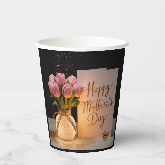Fröhlicher Muttertag Pappbecher (Vorderseite)