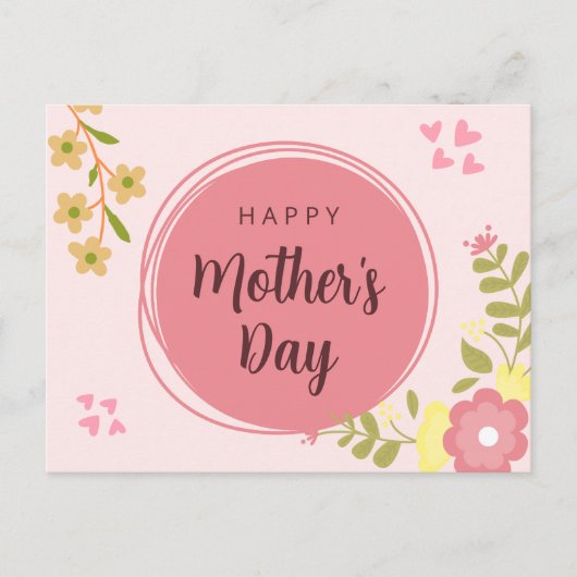 Fröhlicher Muttertag Postkarte (Vorderseite)