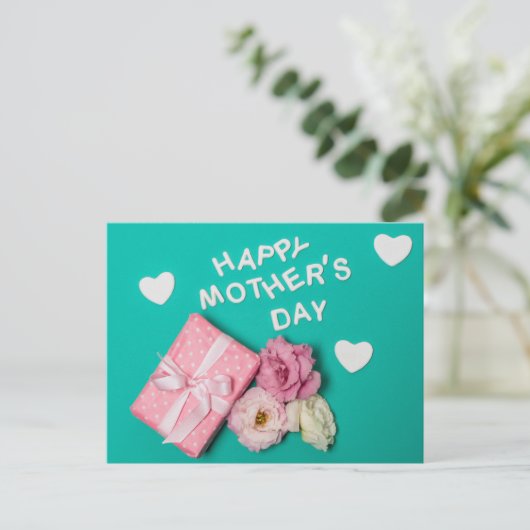 Fröhlicher Muttertag Postkarte (Stehend Vorderseite)